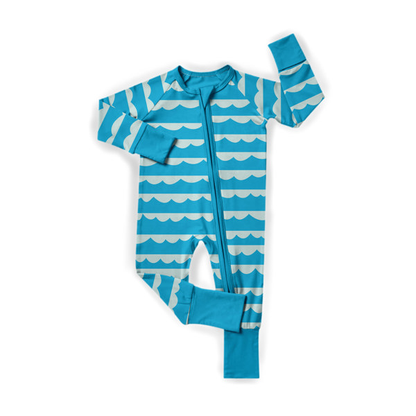 Bamboo Baby Pajamas - Waves