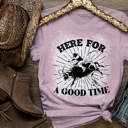 X-Small Orchid Unisex Western Shirt, Here For A Good Time Shirt, Cowboy Shirt, Country Music Cowboy Tee, Country Tee, Rodeo T-Shirt, Vintage Graphic Tee