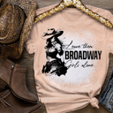 X-Small Peach Leave Them Broadway Girls Alone T-Shirt � Western Country Music Tee � Cowgirl Graphic Tee � Rodeo Concert Outfit � Southern Style Shirt