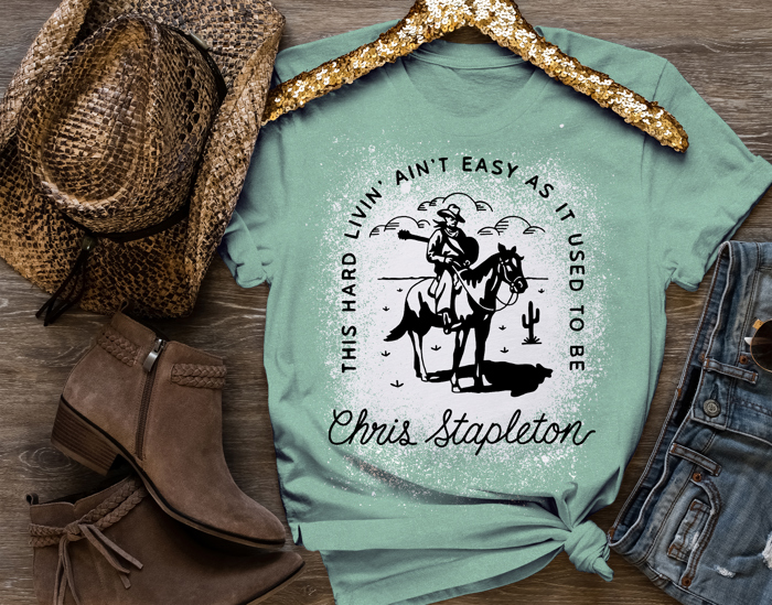 This World Ain't Living Like It Used to Be T-Shirt � Chris Stapleton Inspired Tee � Country Music Fan Shirt � Vintage Western Graphic Tee