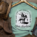 X-Small Dusty Blue This World Ain't Living Like It Used to Be T-Shirt � Chris Stapleton Inspired Tee � Country Music Fan Shirt � Vintage Western Graphic Tee