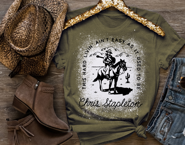 This World Ain't Living Like It Used to Be T-Shirt � Chris Stapleton Inspired Tee � Country Music Fan Shirt � Vintage Western Graphic Tee