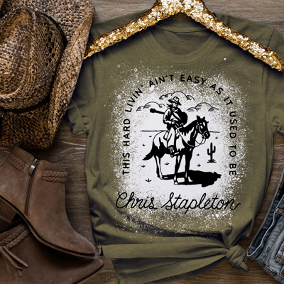 This World Ain't Living Like It Used to Be T-Shirt � Chris Stapleton Inspired Tee � Country Music Fan Shirt � Vintage Western Graphic Tee