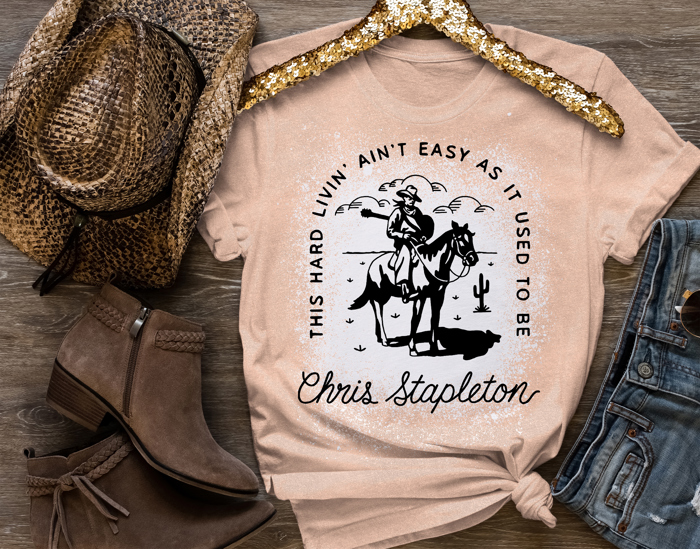 This World Ain't Living Like It Used to Be T-Shirt � Chris Stapleton Inspired Tee � Country Music Fan Shirt � Vintage Western Graphic Tee