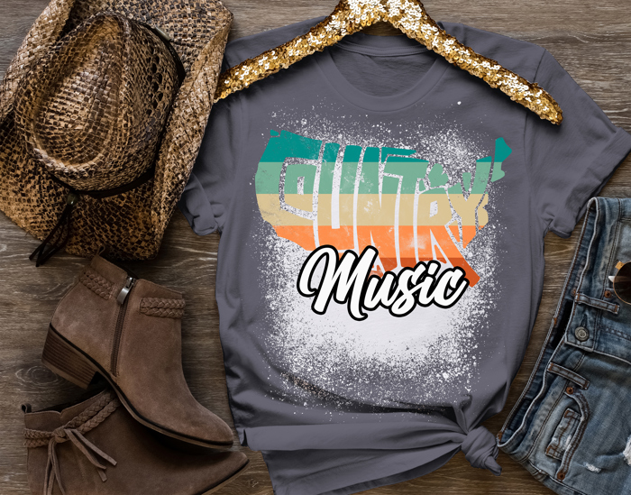 Country Music T-Shirt � Vintage Western Graphic Tee for Music Lovers � Unisex Distressed Country Shirt � Gift for Music Fans