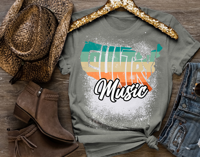 Country Music T-Shirt � Vintage Western Graphic Tee for Music Lovers � Unisex Distressed Country Shirt � Gift for Music Fans