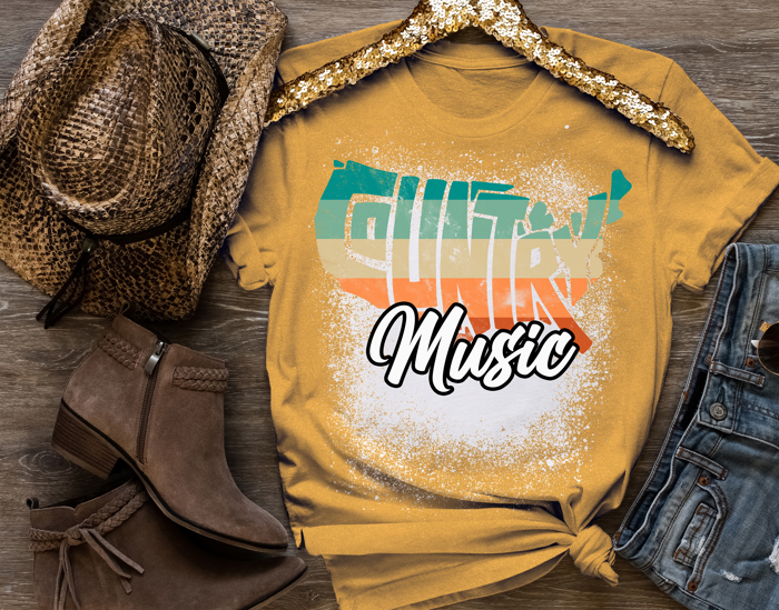 Country Music T-Shirt � Vintage Western Graphic Tee for Music Lovers � Unisex Distressed Country Shirt � Gift for Music Fans