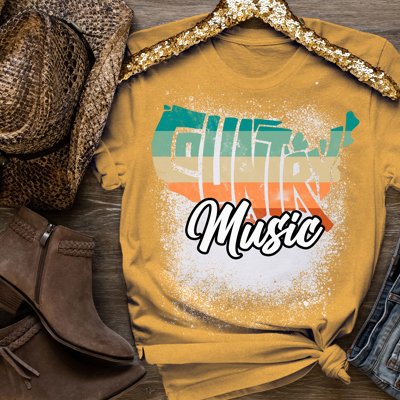 Country Music T-Shirt � Vintage Western Graphic Tee for Music Lovers � Unisex Distressed Country Shirt � Gift for Music Fans