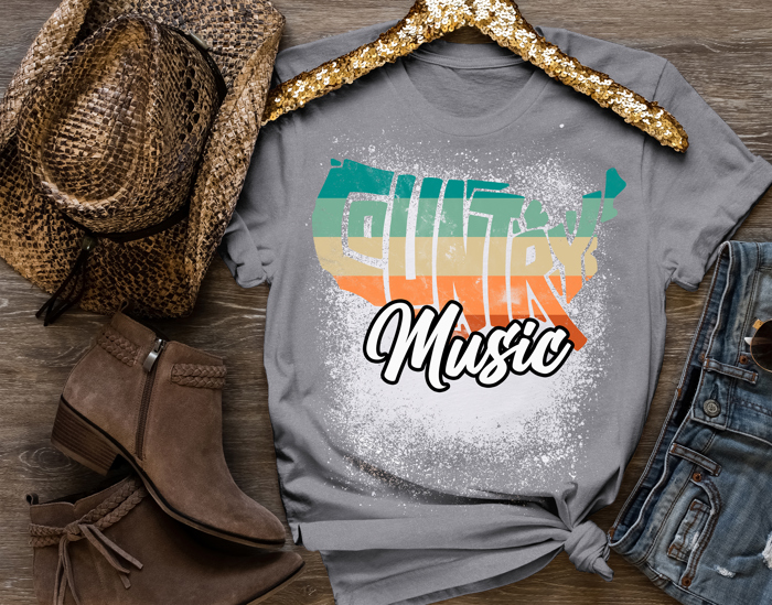 Country Music T-Shirt � Vintage Western Graphic Tee for Music Lovers � Unisex Distressed Country Shirt � Gift for Music Fans