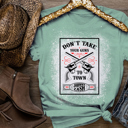 X-Small Dusty Blue Johnny Cash "Don�t Take Your Guns to Town" T-Shirt � Vintage Western Graphic Tee � Country Music Shirt � Cowboy Music Fan Gift