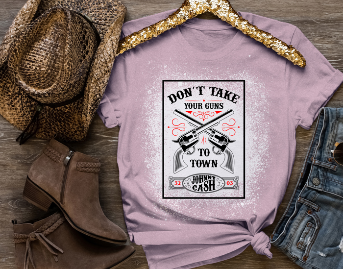 Johnny Cash "Don�t Take Your Guns to Town" T-Shirt � Vintage Western Graphic Tee � Country Music Shirt � Cowboy Music Fan Gift