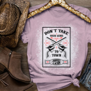 X-Small Orchid Johnny Cash "Don�t Take Your Guns to Town" T-Shirt � Vintage Western Graphic Tee � Country Music Shirt � Cowboy Music Fan Gift