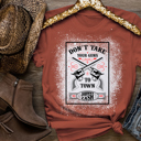 X-Small Rust Johnny Cash "Don�t Take Your Guns to Town" T-Shirt � Vintage Western Graphic Tee � Country Music Shirt � Cowboy Music Fan Gift