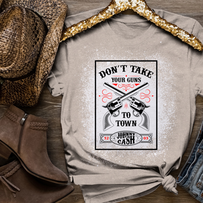 Johnny Cash "Don�t Take Your Guns to Town" T-Shirt � Vintage Western Graphic Tee � Country Music Shirt � Cowboy Music Fan Gift