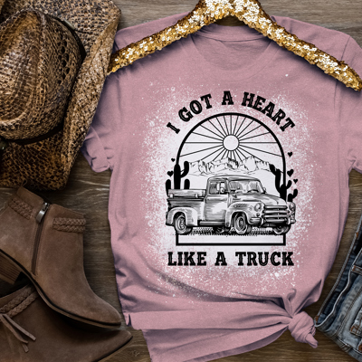 I Got A Heart Like A Truck Printed Sweatshirt, Western Sweatshirt and Hoodie, Country Sweatshirt