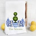  Personalized Chinoiserie Staffordshire Ginger Jar Tea Towel