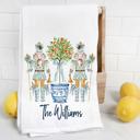  Personalized Chinoiserie Nutcracker Christmas Tea Towel