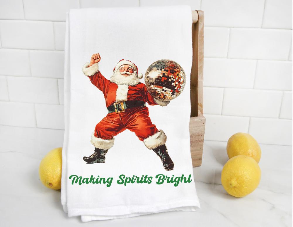 Disco Santa Tea Towel