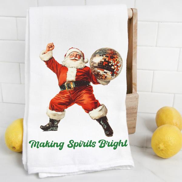 Disco Santa Tea Towel