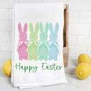  Personalized Flocked Easter Bunny Tea Towel 