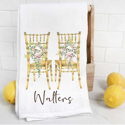  Personalized Mr and Mrs Wedding Tea Towel