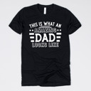 Medium (UNISEX) Amazing Dad Looks Like-White Ink: Black Funny Graphic Tees for Awesome Dads