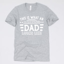 Medium (UNISEX) Amazing Dad Looks Like-White Ink: Athletic Grey Funny Graphic Tees for Awesome Dads