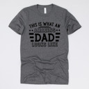 Medium (UNISEX) Amazing Dad Looks Like-Black Ink: Heather Grey Funny Graphic Tees for Awesome Dads