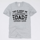 Medium (UNISEX) Amazing Dad Looks Like-Black Ink: Athletic Grey Funny Graphic Tees for Awesome Dads