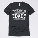 Medium (UNISEX) Amazing Dad Looks Like-White Ink: Heather Charcoal Funny Graphic Tees for Awesome Dads