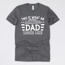 Medium (UNISEX) Amazing Dad Looks Like-White Ink: Heather Grey Funny Graphic Tees for Awesome Dads