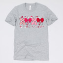 Small (UNISEX) Bandages XOXO: Athletic Grey Nurse Valentine’s Day Graphic Tees – Cute Group Nurse Tshirts, Medical Staff Shirts, Sweetheart Hospital Unit Tees, Labor and Delivery Valentines