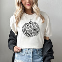 Small (UNISEX) Black Pumpkin: Ivory Cozy Thanksgiving Holiday Tees – Pumpkins, Turkeys, and Thankful Vibes, Family Gatherings, Holiday Comfort, Trendy Friendsgiving