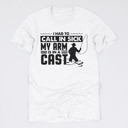 Medium Ash (Call In Sick My Arm Is In A Cast) Funny Dad Gift Tees for Father’s Day – Puns, Camping, Fishing, and Outdoorsy Humor