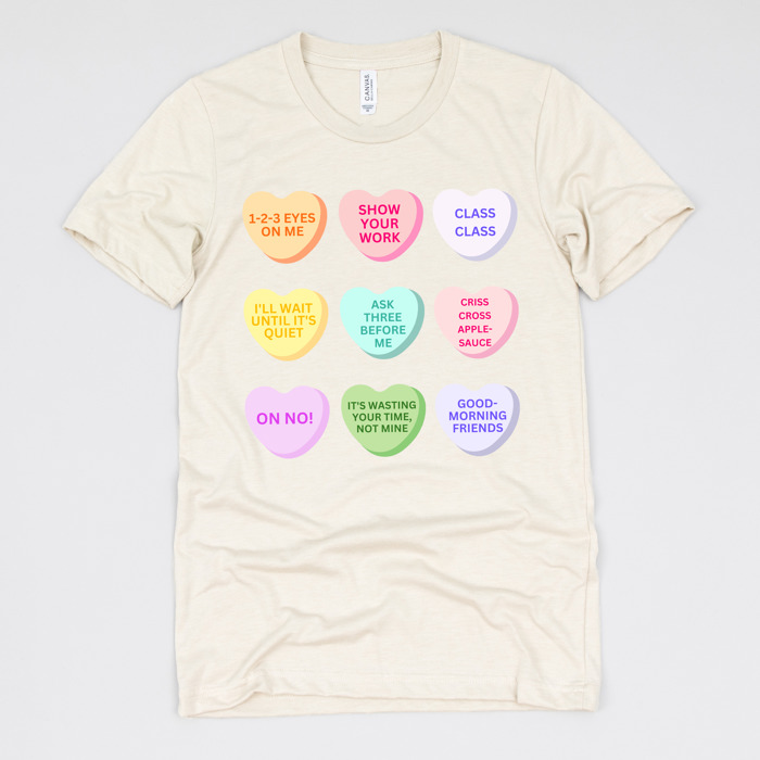 Valentine’s Day Teacher Graphic Tees – Cute Classroom Tshirts, Teacher Team Shirts, Hearts and Love Designs, School Valentine Celebration