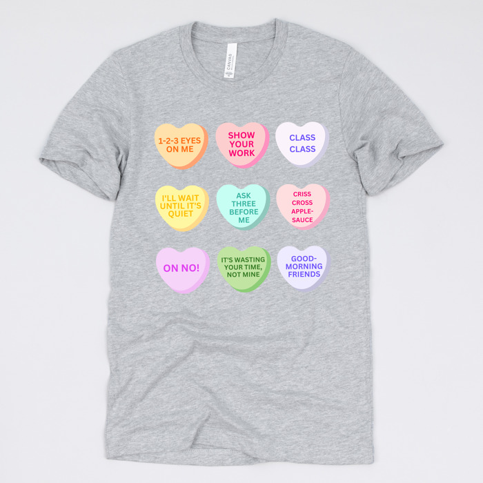 Valentine’s Day Teacher Graphic Tees – Cute Classroom Tshirts, Teacher Team Shirts, Hearts and Love Designs, School Valentine Celebration