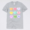 Small (UNISEX) Candy Hearts: Athletic Grey Valentine’s Day Teacher Graphic Tees – Cute Classroom Tshirts, Teacher Team Shirts, Hearts and Love Designs, School Valentine Celebration