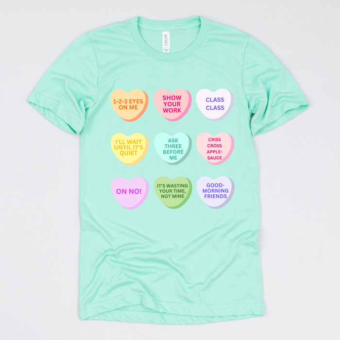 Valentine’s Day Teacher Graphic Tees – Cute Classroom Tshirts, Teacher Team Shirts, Hearts and Love Designs, School Valentine Celebration