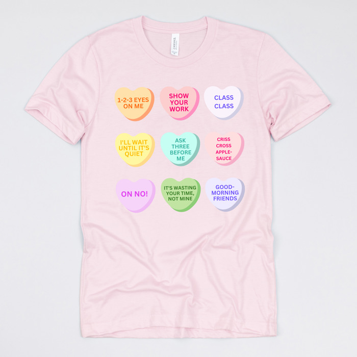Valentine’s Day Teacher Graphic Tees – Cute Classroom Tshirts, Teacher Team Shirts, Hearts and Love Designs, School Valentine Celebration