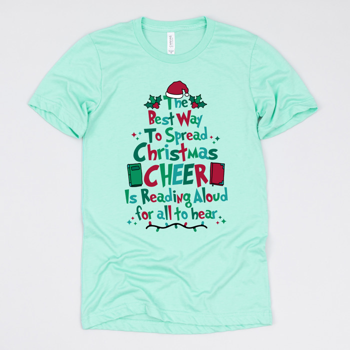 Cozy Christmas Reading T-Shirts - Festive Holiday Book Lover Tees for Teachers, Librarians, Bookworms, and Cozy Gift Ideas