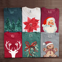  Trendy Christmas T-Shirts, Santa, Reindeer, Gingerbread, and Festive Holiday Graphic Tees for Cookie Exchanges, Christmas Lights, and Holiday Gifts
