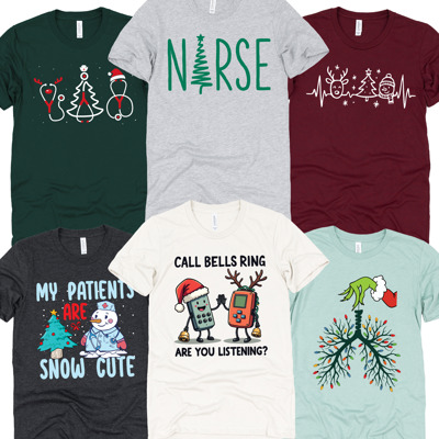 Christmas Nurse T-Shirts – Festive Holiday Tees for Nurses, Medical Staff, and Holiday Gifts