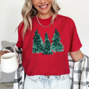 Small (UNISEX) Christmas Trees: Red Trendy Christmas T-Shirts, Santa, Reindeer, Gingerbread, and Festive Holiday Graphic Tees for Cookie Exchanges, Christmas Lights, and Holiday Gifts