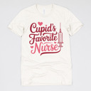 Small (UNISEX) Cupid's Favorite Nurse: Vintage White Nurse Valentine’s Day Graphic Tees – Cute Group Nurse Tshirts, Medical Staff Shirts, Sweetheart Hospital Unit Tees, Labor and Delivery Valentines