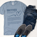 Medium (Brother) Vintage Denim Personalized Letter Tees for Dad, Grandpa, Uncle, or Brother – Sentimental Gift for Father Figures