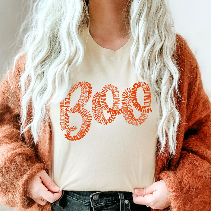 Trendy Boo Halloween Tee – Spooky Season Shirt, 31 Days of Halloween Tee, Teacher Halloween Gift T-Shirt, Pumpkin Patch Top