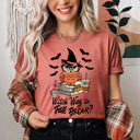  Witch Way to Fall Break Teacher Shirt – Cute Halloween Teacher Tee, Spooky Season Top, Pumpkin Patch Outfit