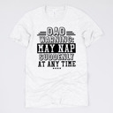 Medium (UNISEX) Dad May Nap Suddenly-Black Ink: Ash Funny Graphic Tees for Awesome Dads