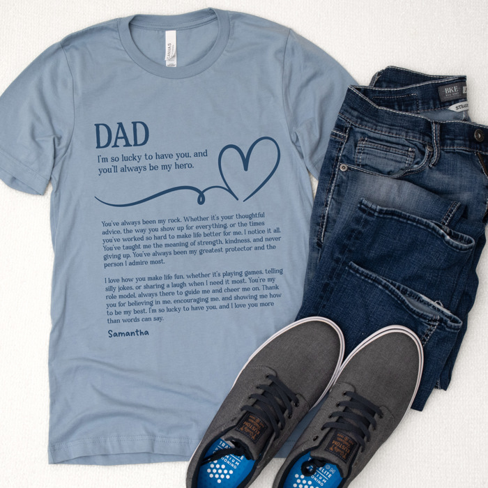 Personalized Letter Tees for Dad, Grandpa, Uncle, or Brother – Sentimental Gift for Father Figures
