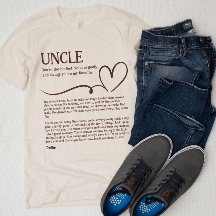 Personalized Letter Tees for Dad, Grandpa, Uncle, or Brother – Sentimental Gift for Father Figures